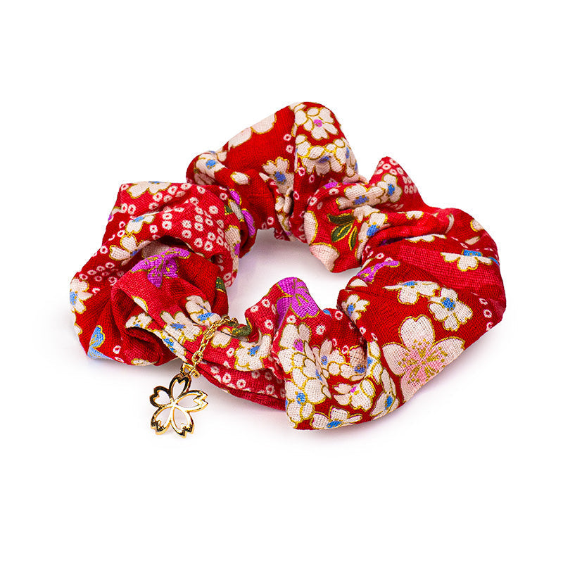 Japansk Scrunchie - Blommig