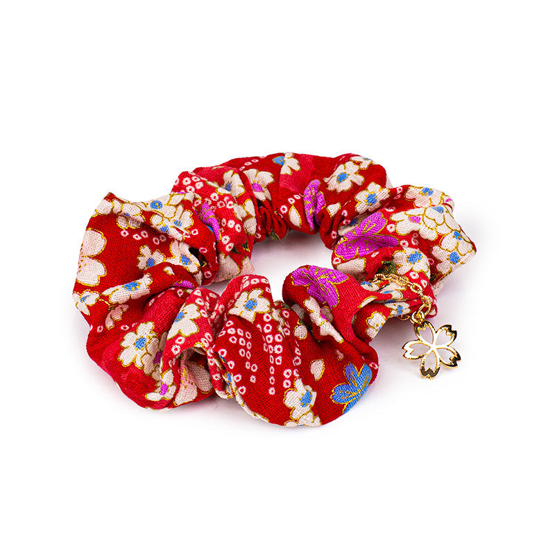 Japansk Scrunchie - Blommig