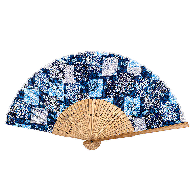Japansk Solfjäder Mino Washi - Indigo