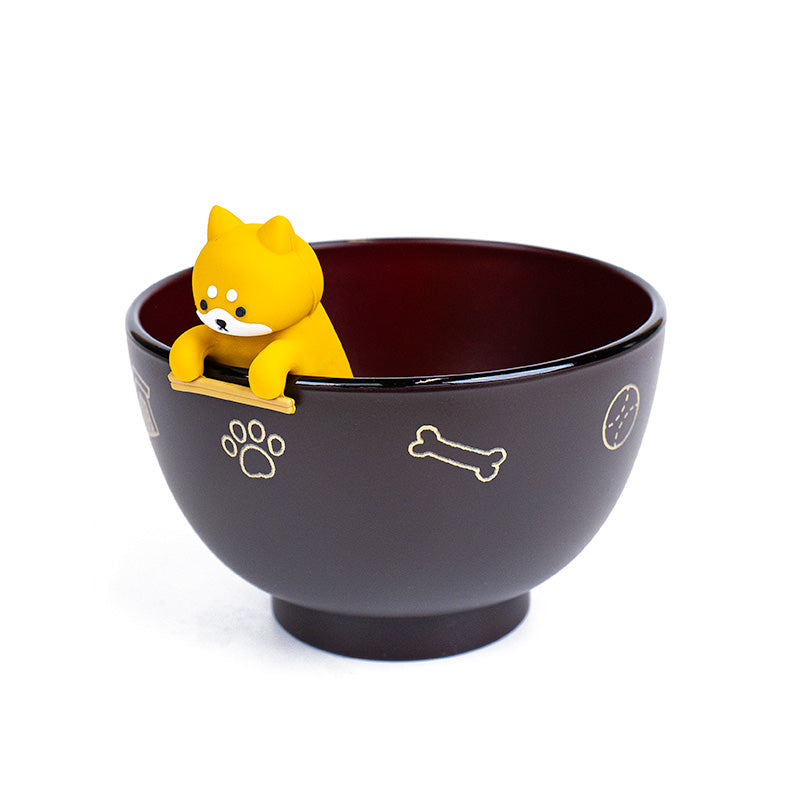 Japansk Soppskål & Ätpinnestöd - Shiba Inu
