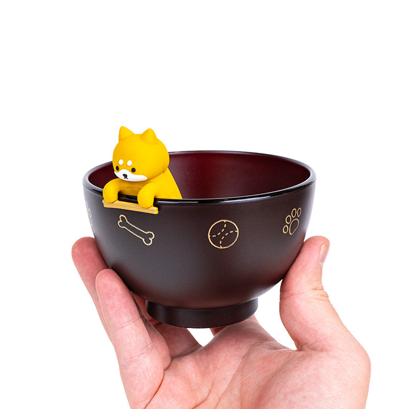 Japansk Soppskål & Ätpinnestöd - Shiba Inu