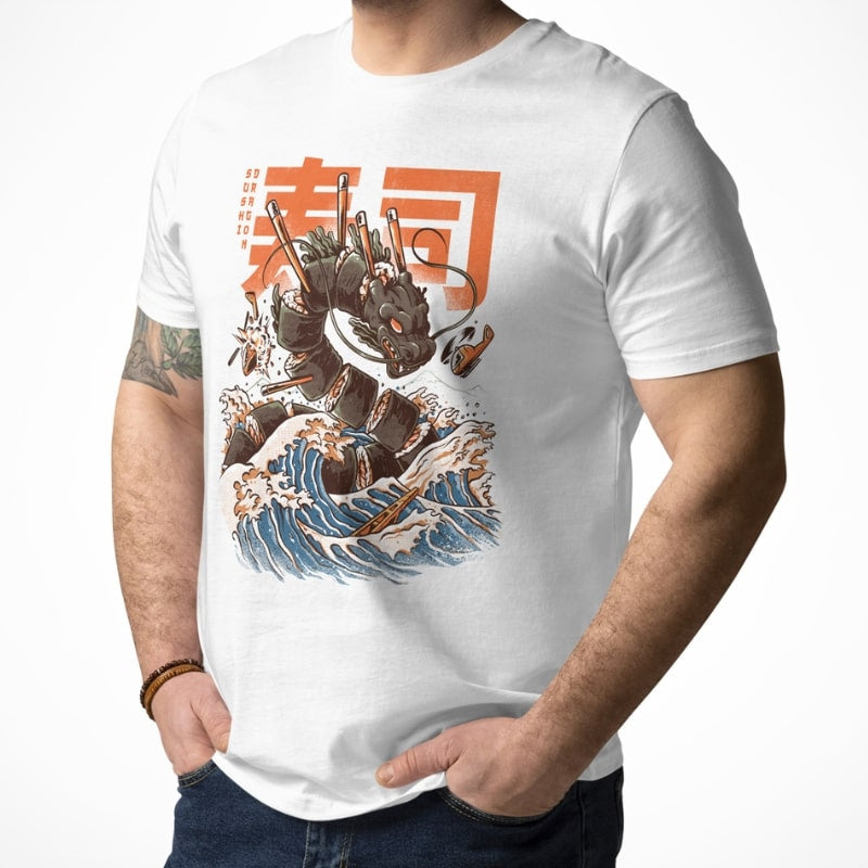 Japansk Sushi Dragon T shirt