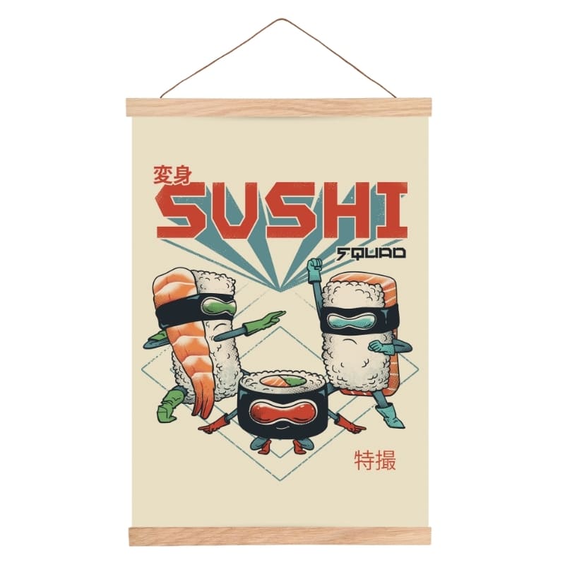 Japansk Sushi Squad Affisch A3