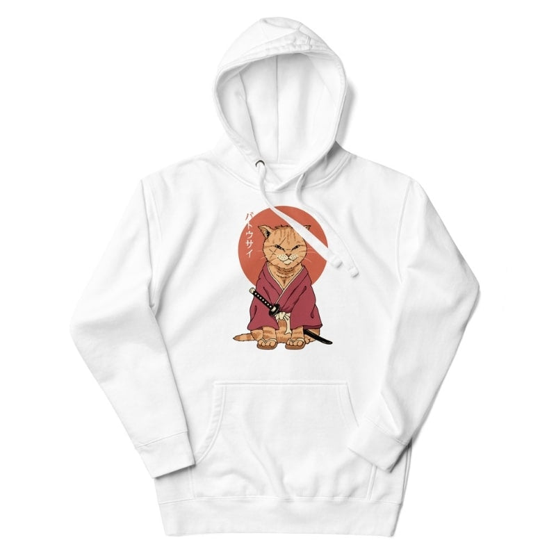 Japansk sweatshirt Neko Battôsaï S / Blanc