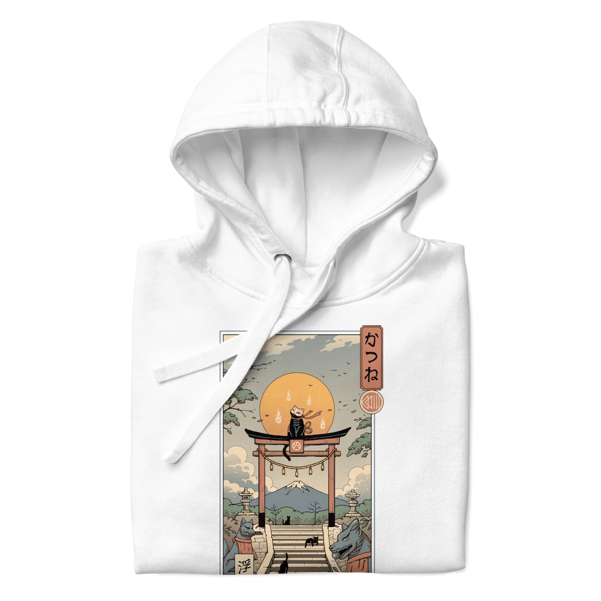 Japansk sweatshirt Ukiyo e Neko Inari