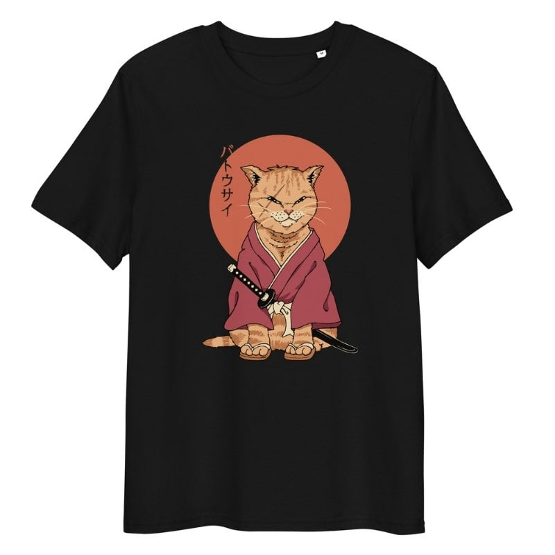 Japansk T shirt Neko Battôsaï S / Noir