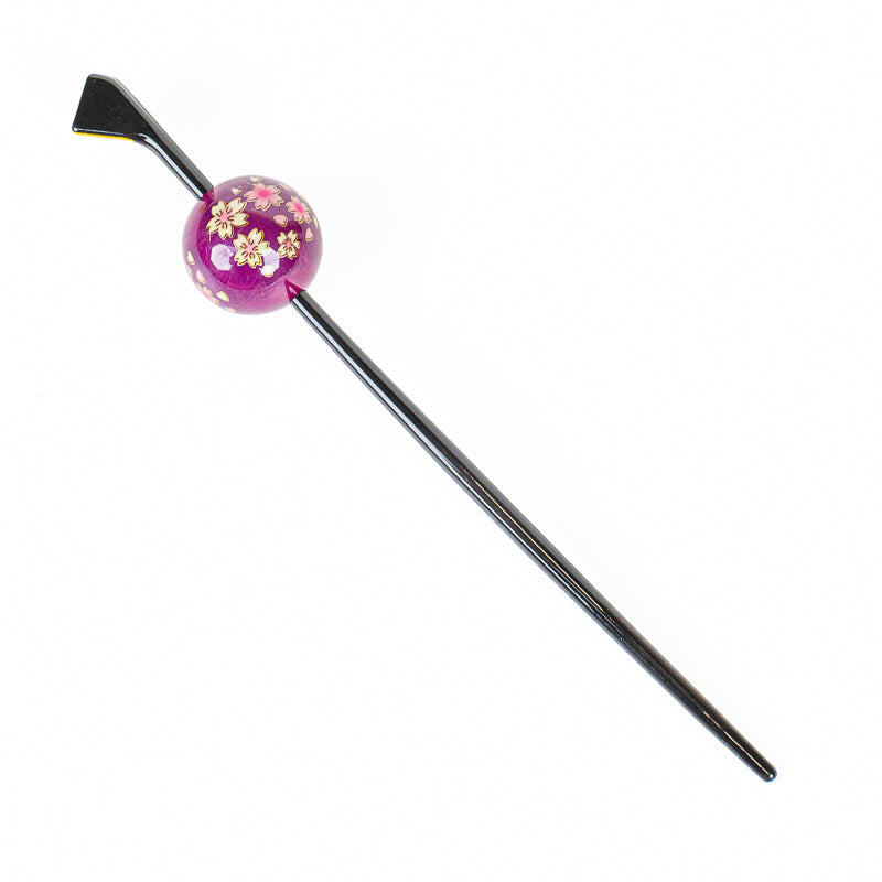 Japansk Tama Kanzashi Ukidama lila