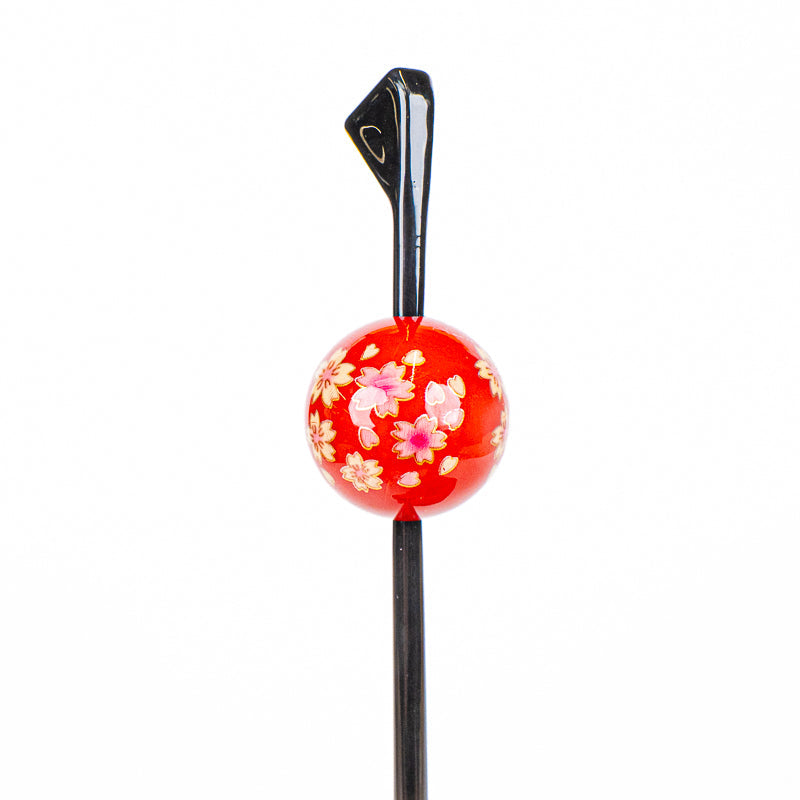 Japansk Tama Kanzashi Ukidama röd