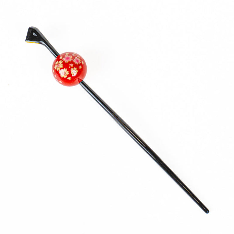 Japansk Tama Kanzashi Ukidama röd