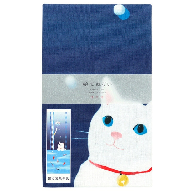 Japansk Tenugui Sommarkatt