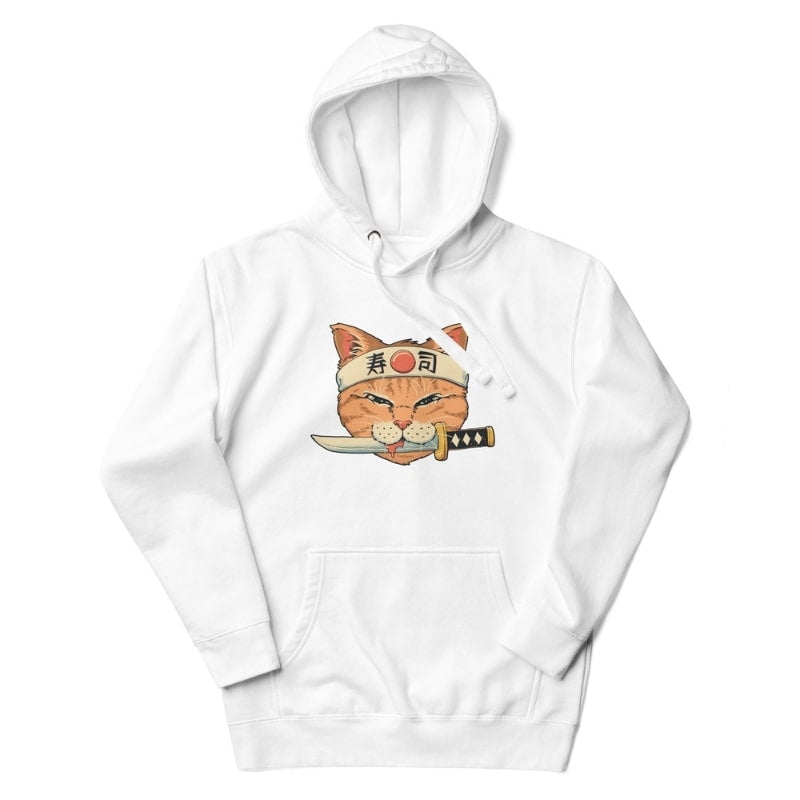 Japansk tröja Neko Sushi Katana S / Blanc
