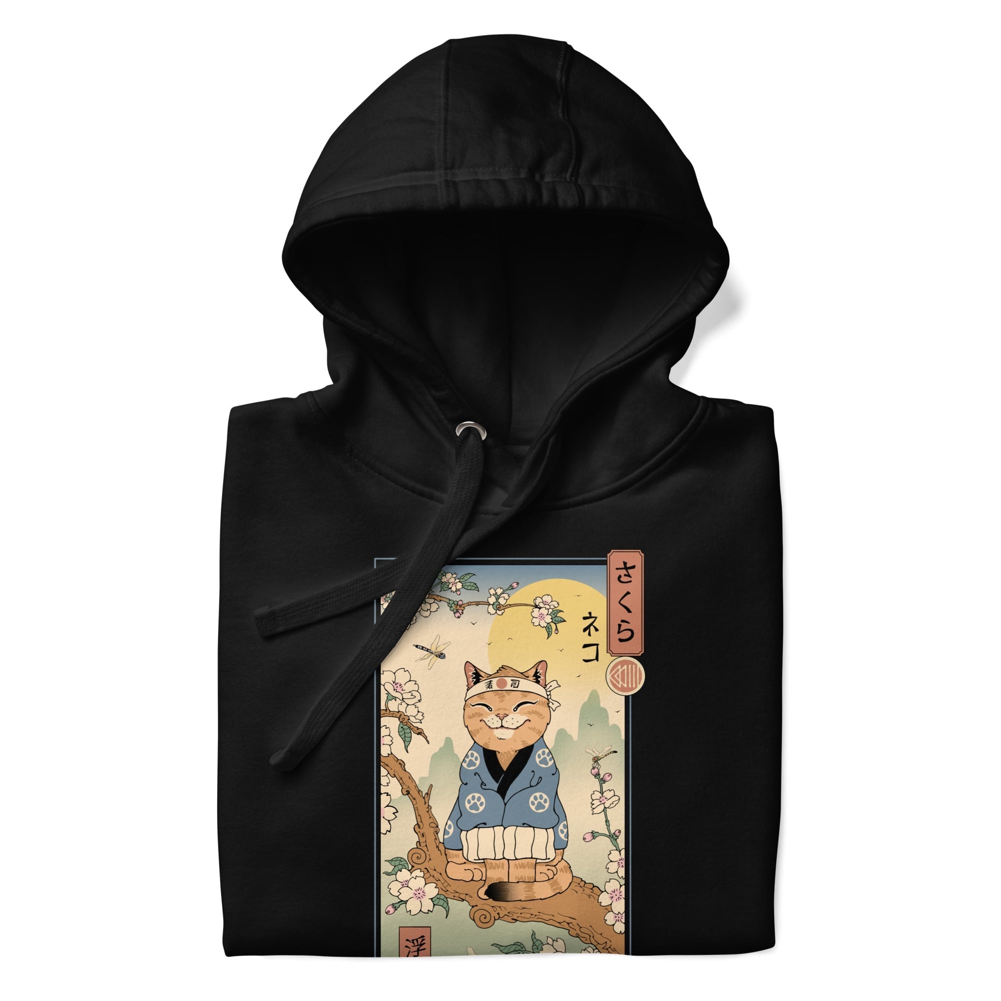 Japansk tröja Ukiyo e Neko Sakura