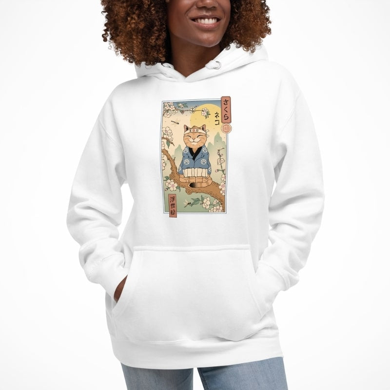 Japansk tröja Ukiyo e Neko Sakura