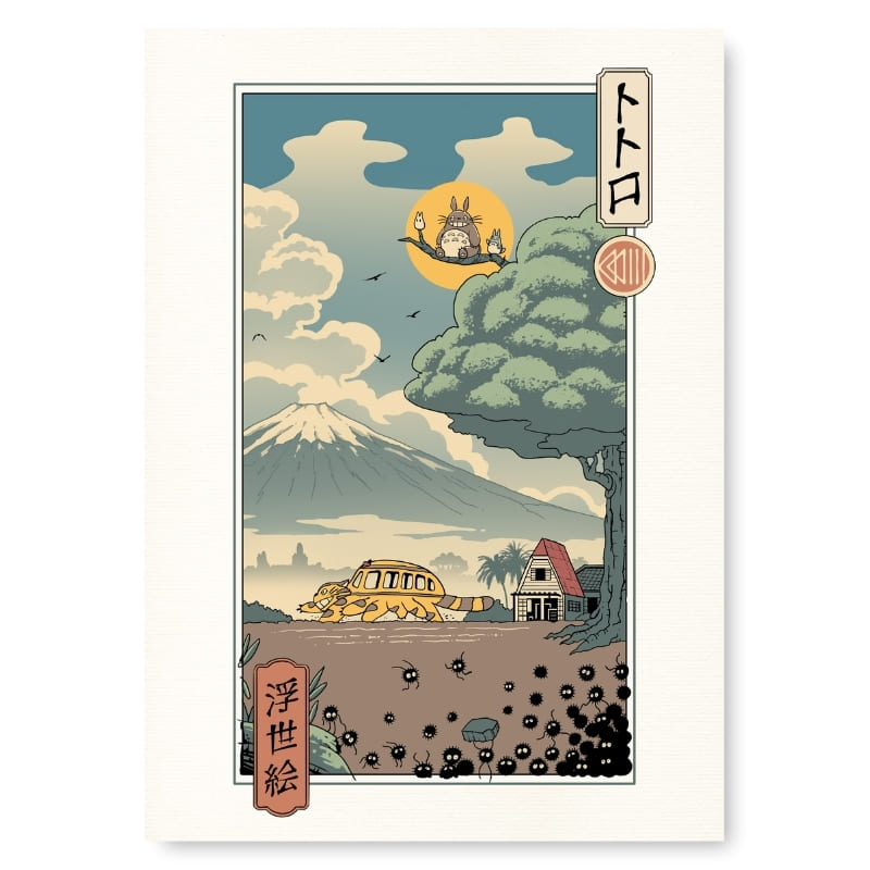 Japansk Ukiyo-e-affisch - Skogens väktare A3
