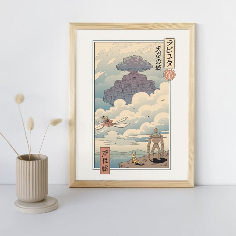 Japansk Ukiyo-e - Laputa Affisch A3