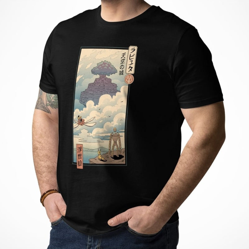 Japansk Ukiyo e Laputa T shirt