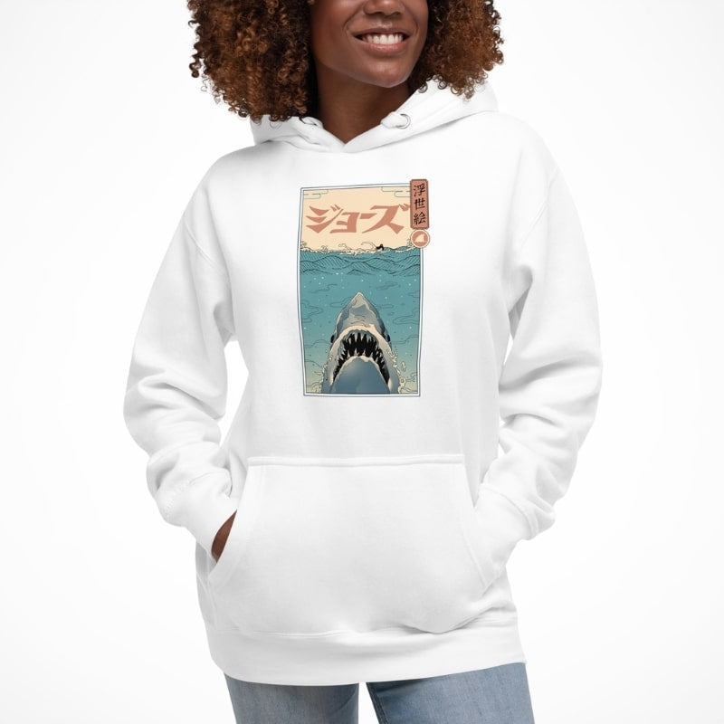 Japansk Ukiyo e Shark Attack Sweatshirt