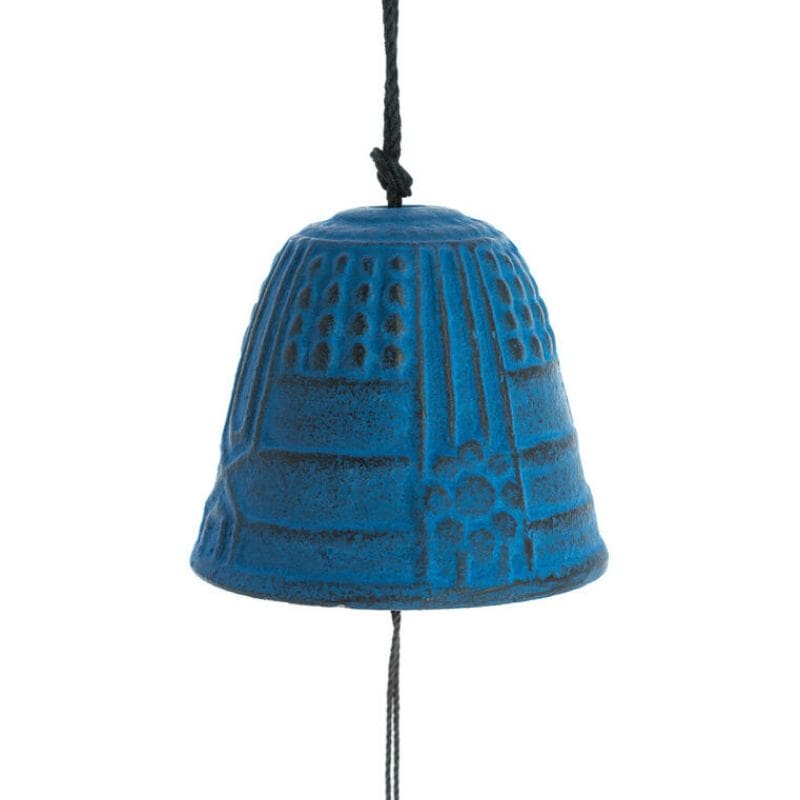 Japanska Furin Iwachu Blå klocka 4,5 cm