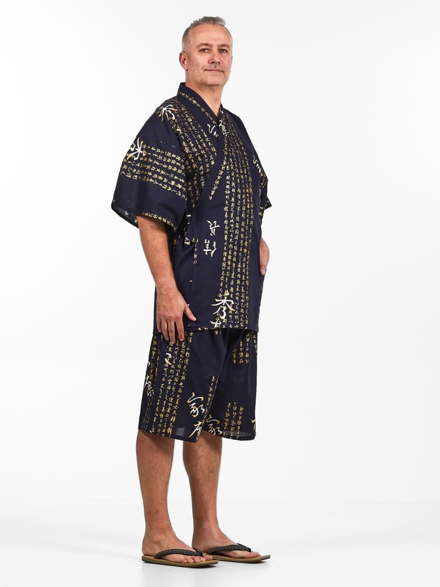 Japanska Jinbei - Man Kanji