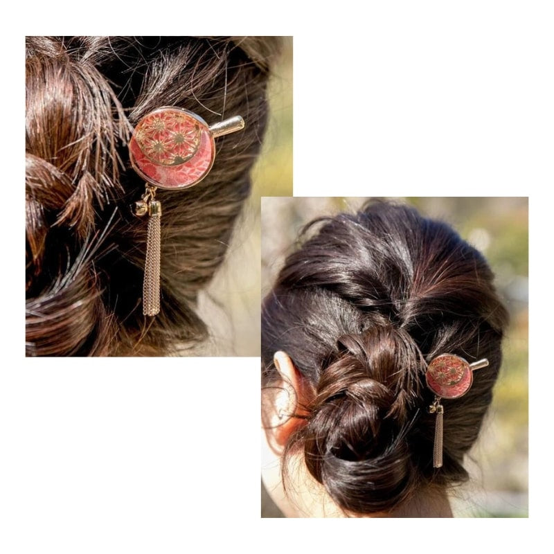 Japanska Kanzashi Asanoha Blå