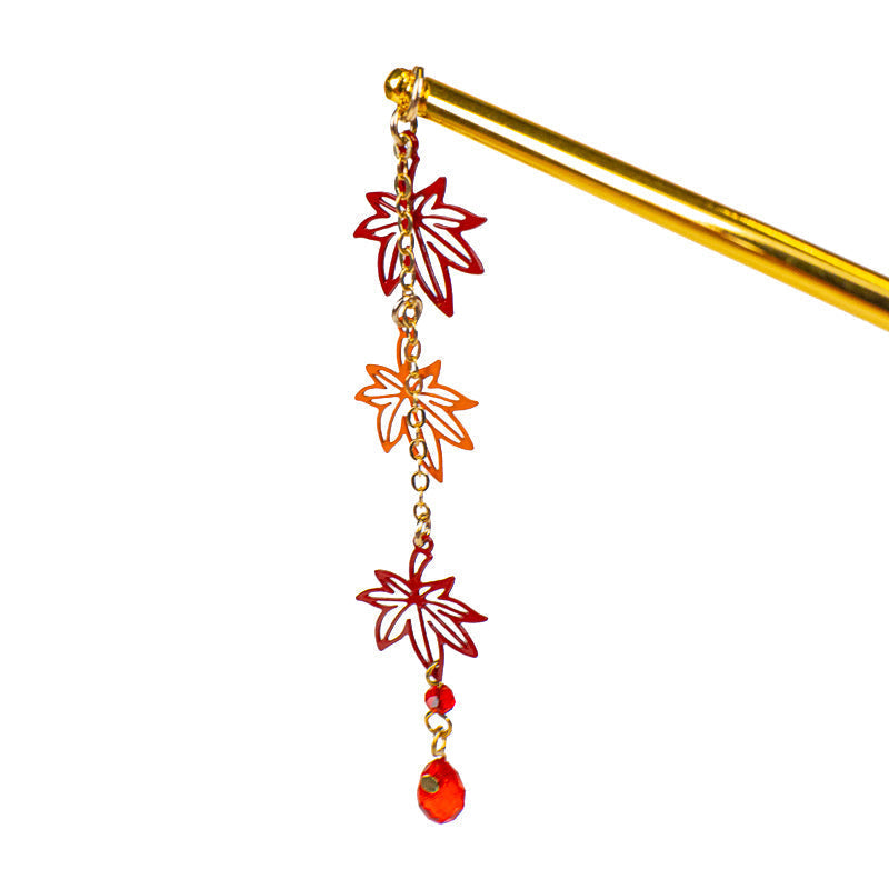 Japanska Kanzashi – Momiji-blad