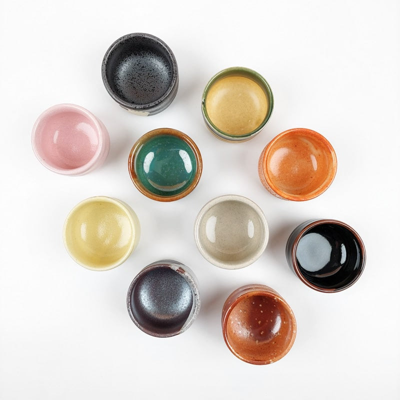 Japanska keramiska sakeglas