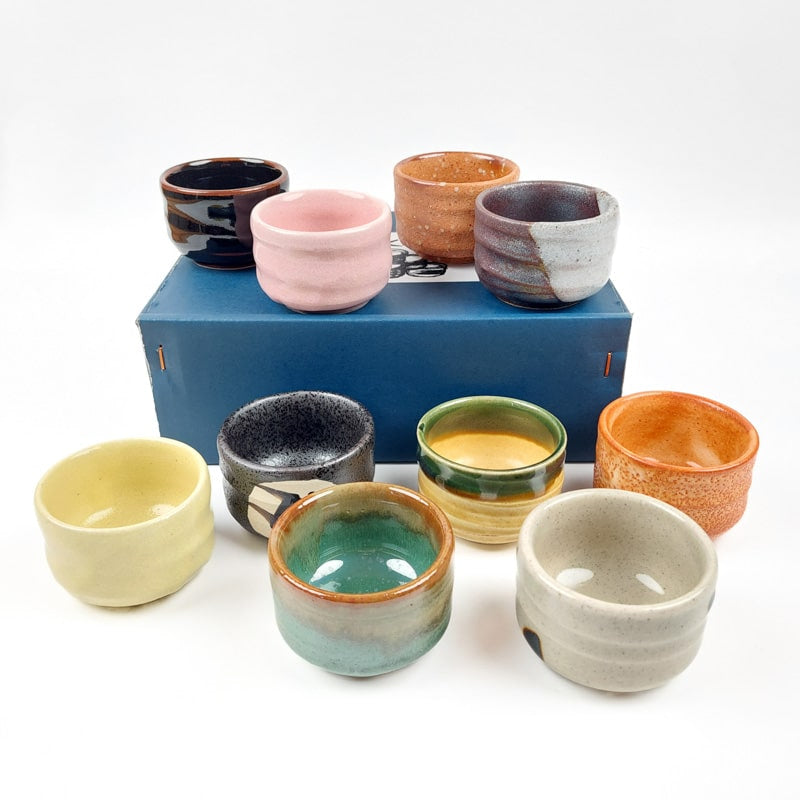 Japanska keramiska sakeglas