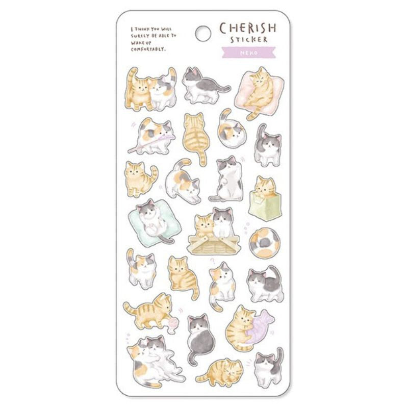 Japanska klistermärken Kawaii Neko