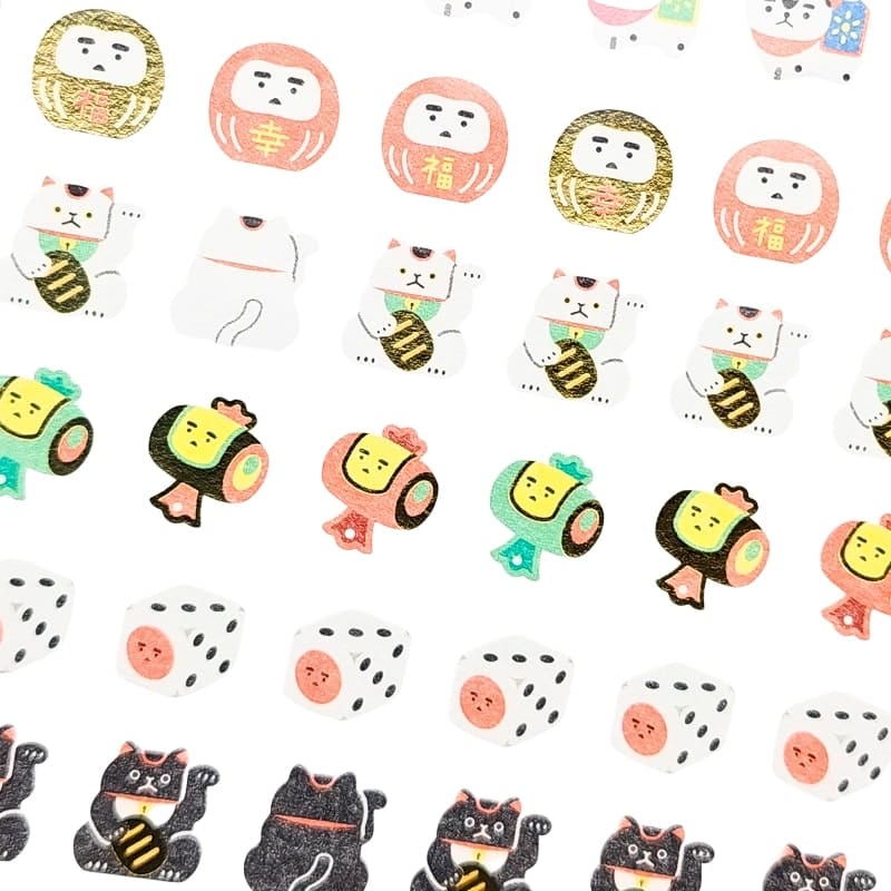 Japanska klistermärken Mini lyckoamuletter