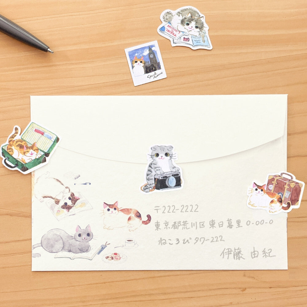 Japanska Klistermärken - Resande Katter