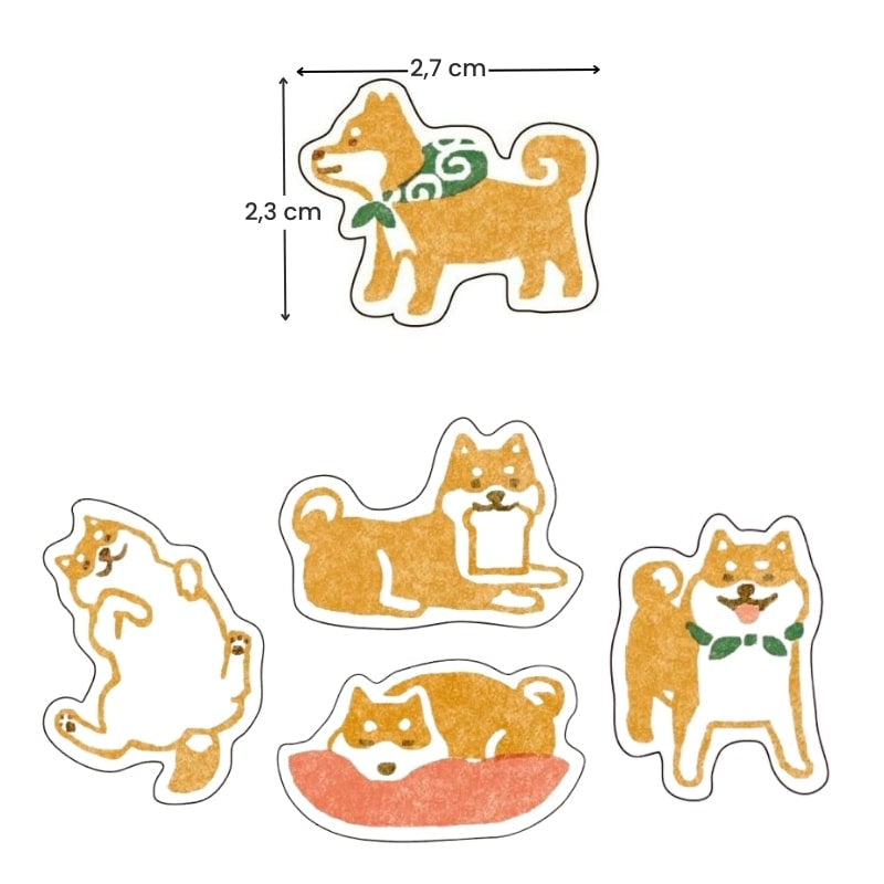 Japanska klistermärken Shiba hund