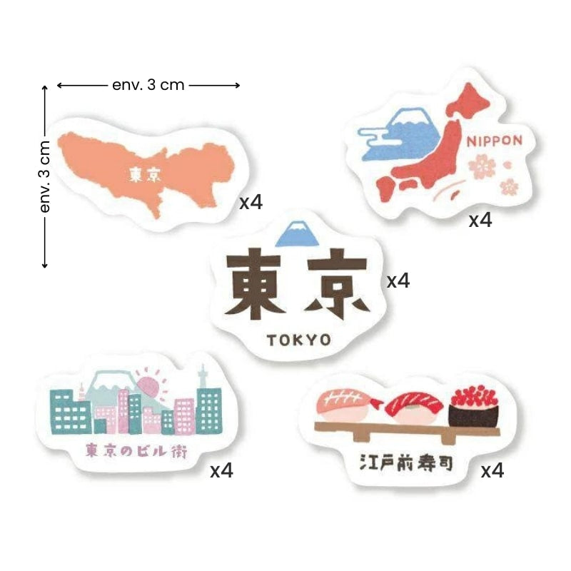 Japanska klistermärken Tokyo