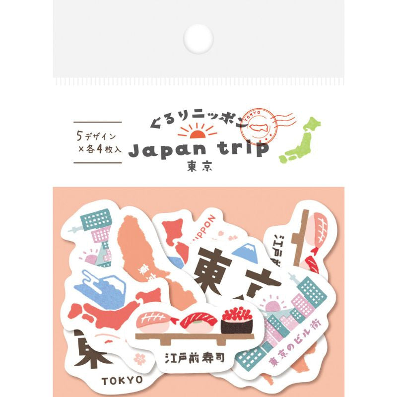 Japanska klistermärken Tokyo