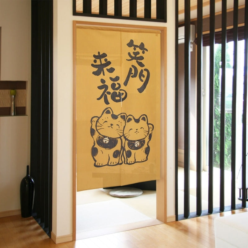 Japanska Noren Happiness & Fortune 85 x 150 cm