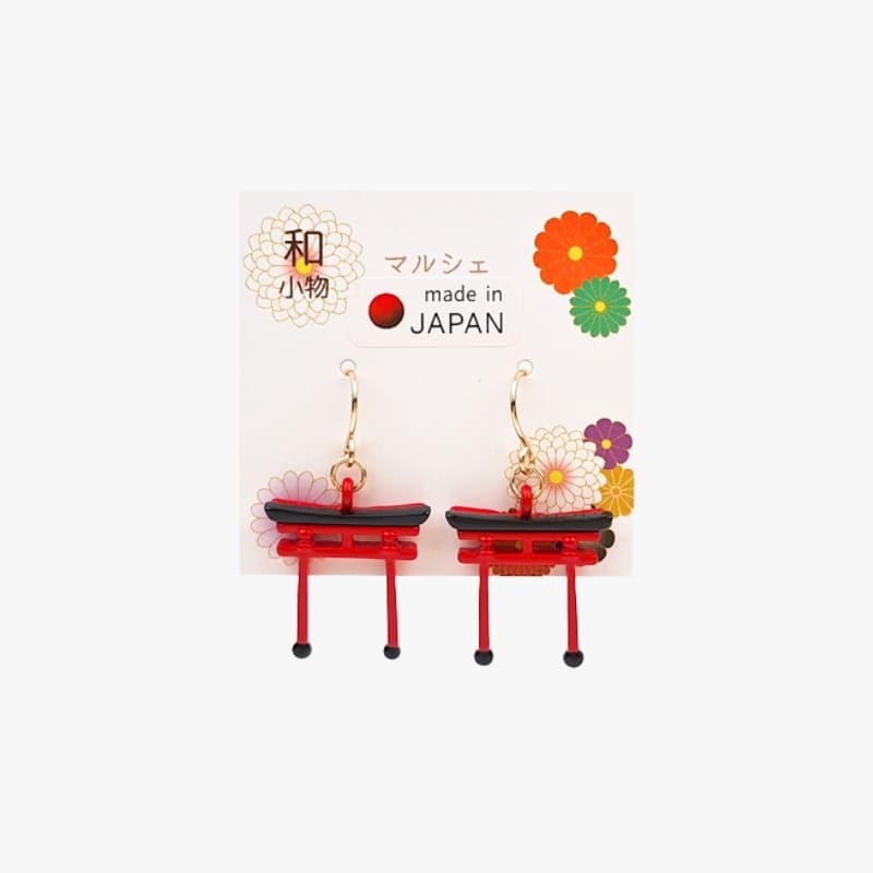 Japanska röda torii-örhängen