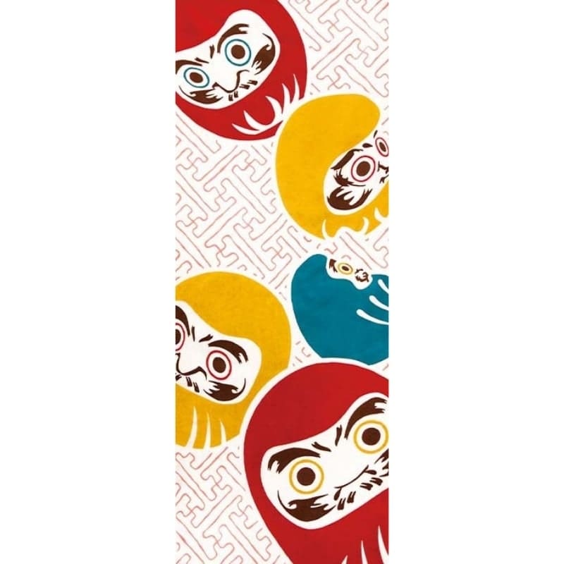 Japanska Tenugui Shiawase Daruma