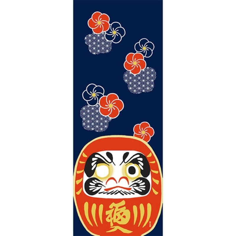 Japanska Tenugui Ume Daruma