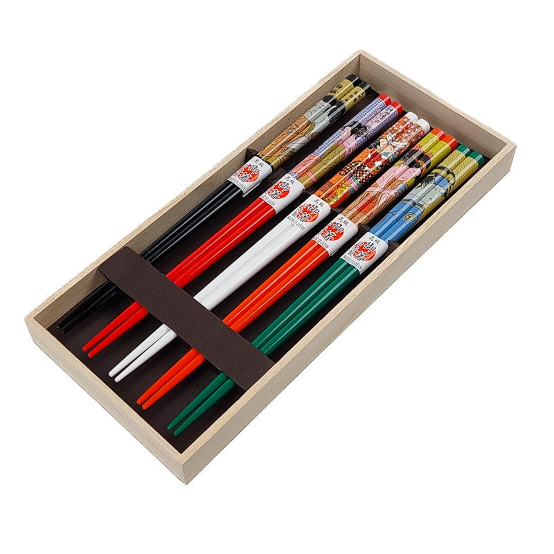 Japanska Ukiyo e ätpinnar set