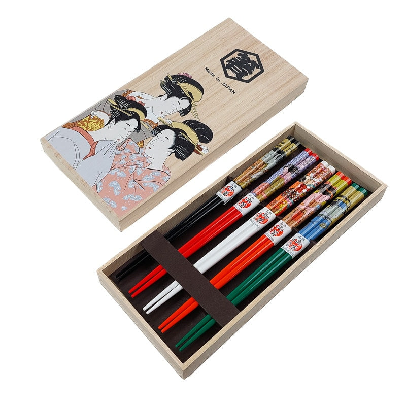 Japanska Ukiyo e ätpinnar set