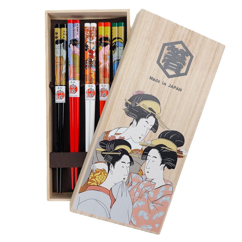 Japanska Ukiyo e ätpinnar set