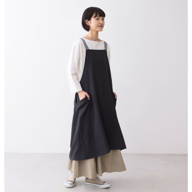 Japanskt förkläde Lång korsrygg