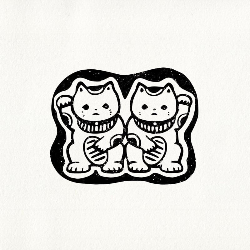 Japanskt frimärke Maneki Neko av Tomikohan