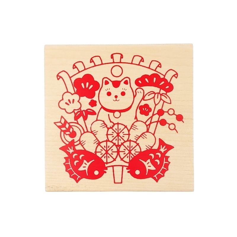 Japanskt frimärke Maneki Neko XL