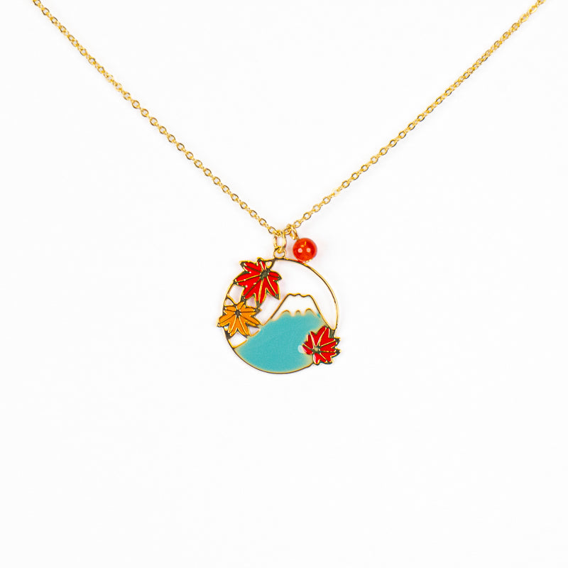 Japanskt halsband med Fuji Momiji-hänge