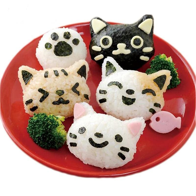 Japanskt katthuvud Onigiri gjutform