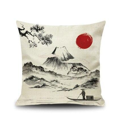 Japanskt kuddfodral Le Pêcheur