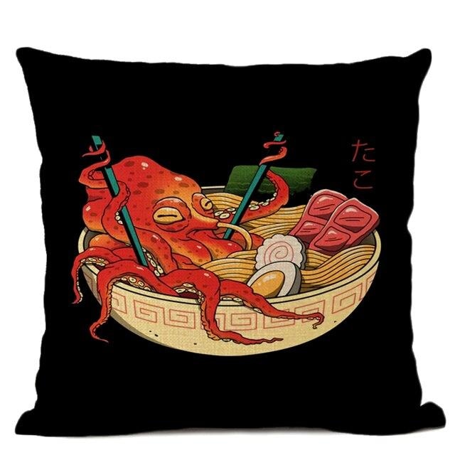Japanskt kuddfodral Octopus Ramen
