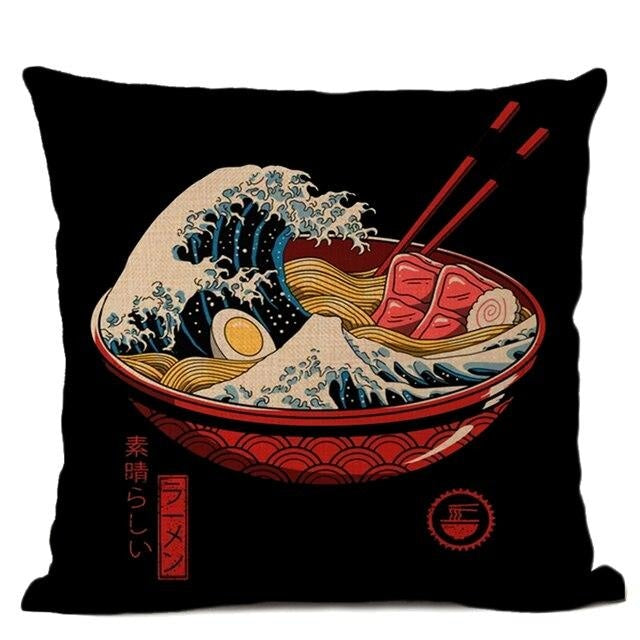Japanskt kuddfodral The Great Ramen