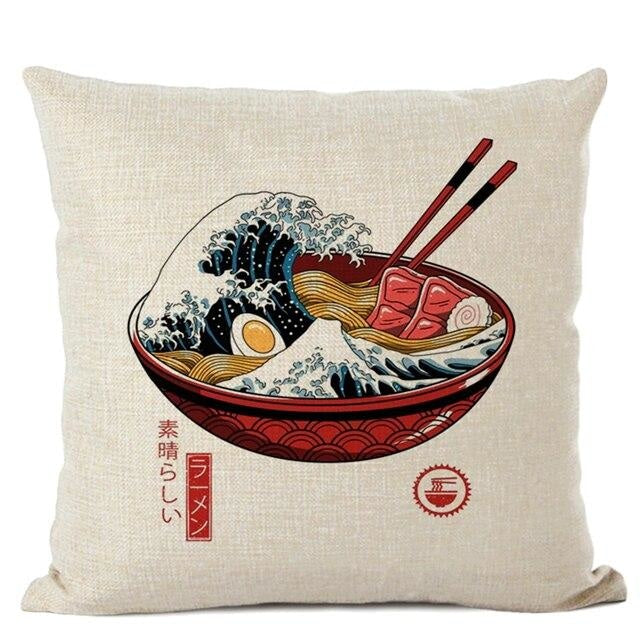 Japanskt kuddfodral Wave Ramen