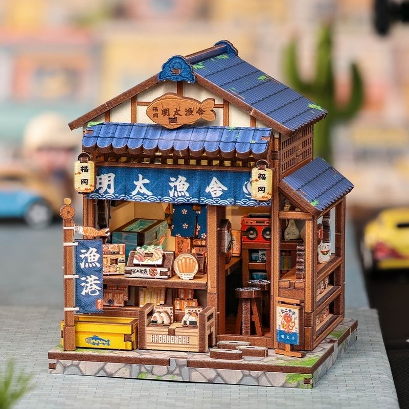 Japanskt mini-trähus byggsats Fukuoka Mentaiko Kitchen